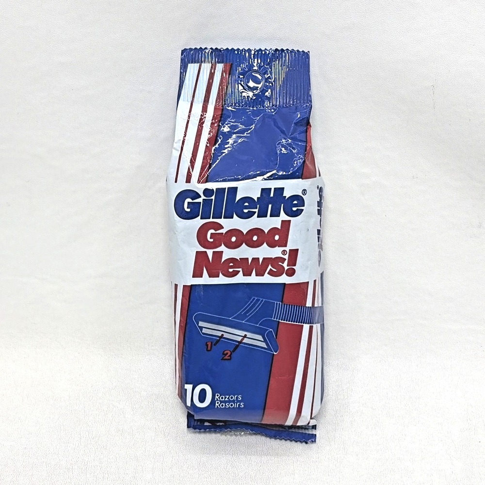 Gillette Good News Men's Disposable Razors 2-Blade Face Razor 10 Pack Vintage